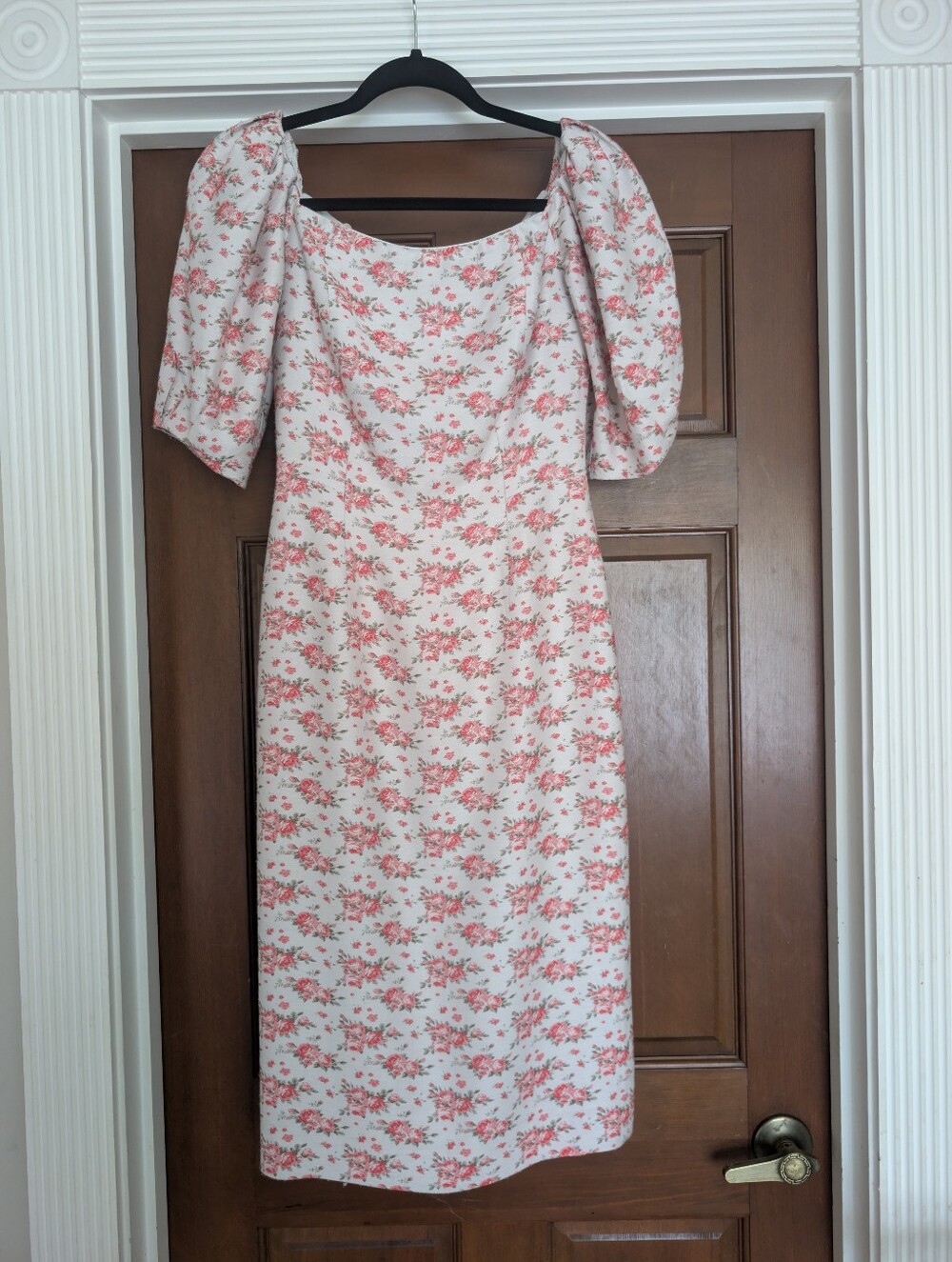 ANTONIO MELANI Pink and White Floral Midi Dress